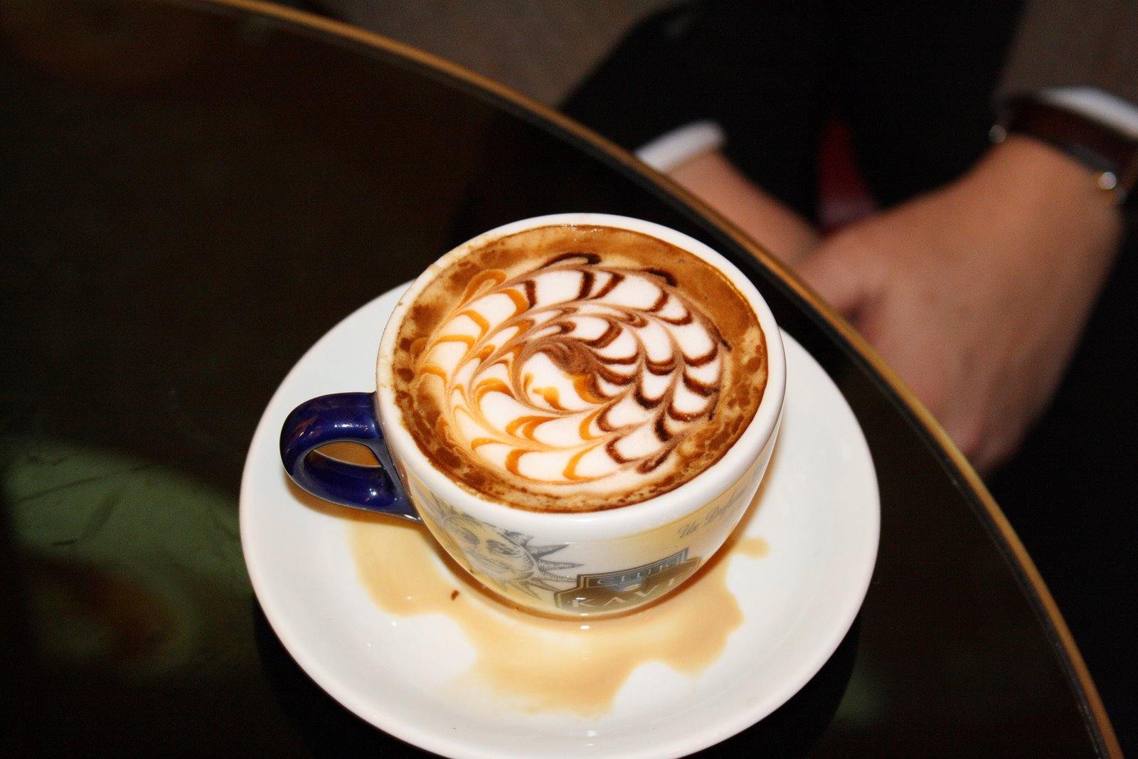 A cappuccino with latte art