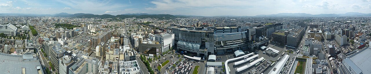 Kyoto City Panorama-view from Kyoto Tower 2013-07-21.jpg