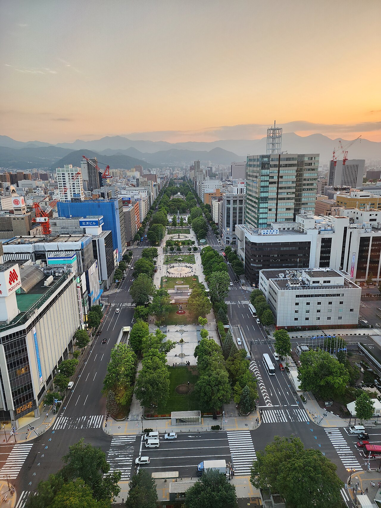 File:Odori park at Sapporo TV tower.jpg