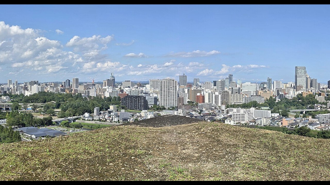 File:A view of downtown Sendai from the Sendai Castle ruins.jpg