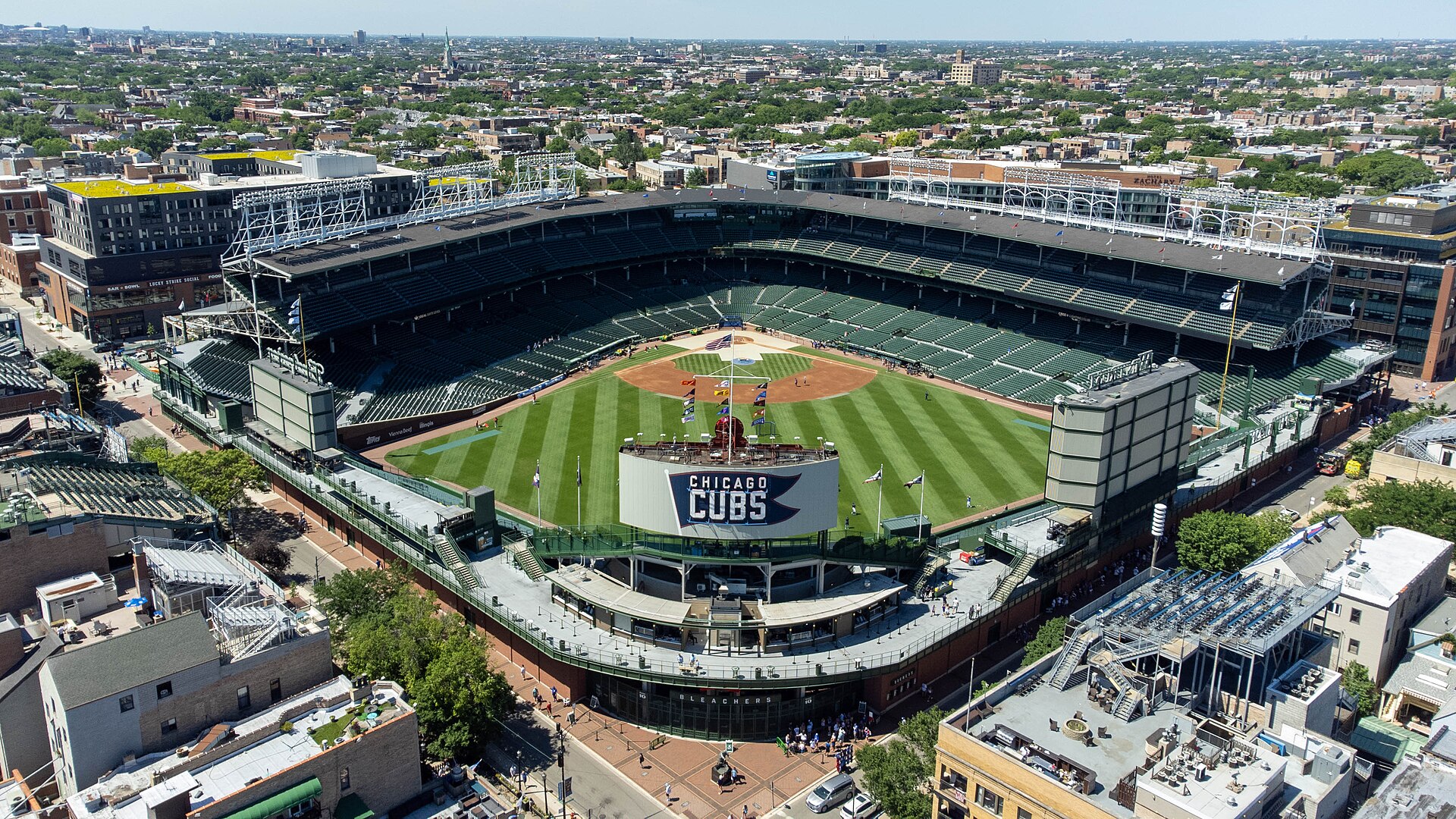 Wrigley Field, home of the Chicago Cubs