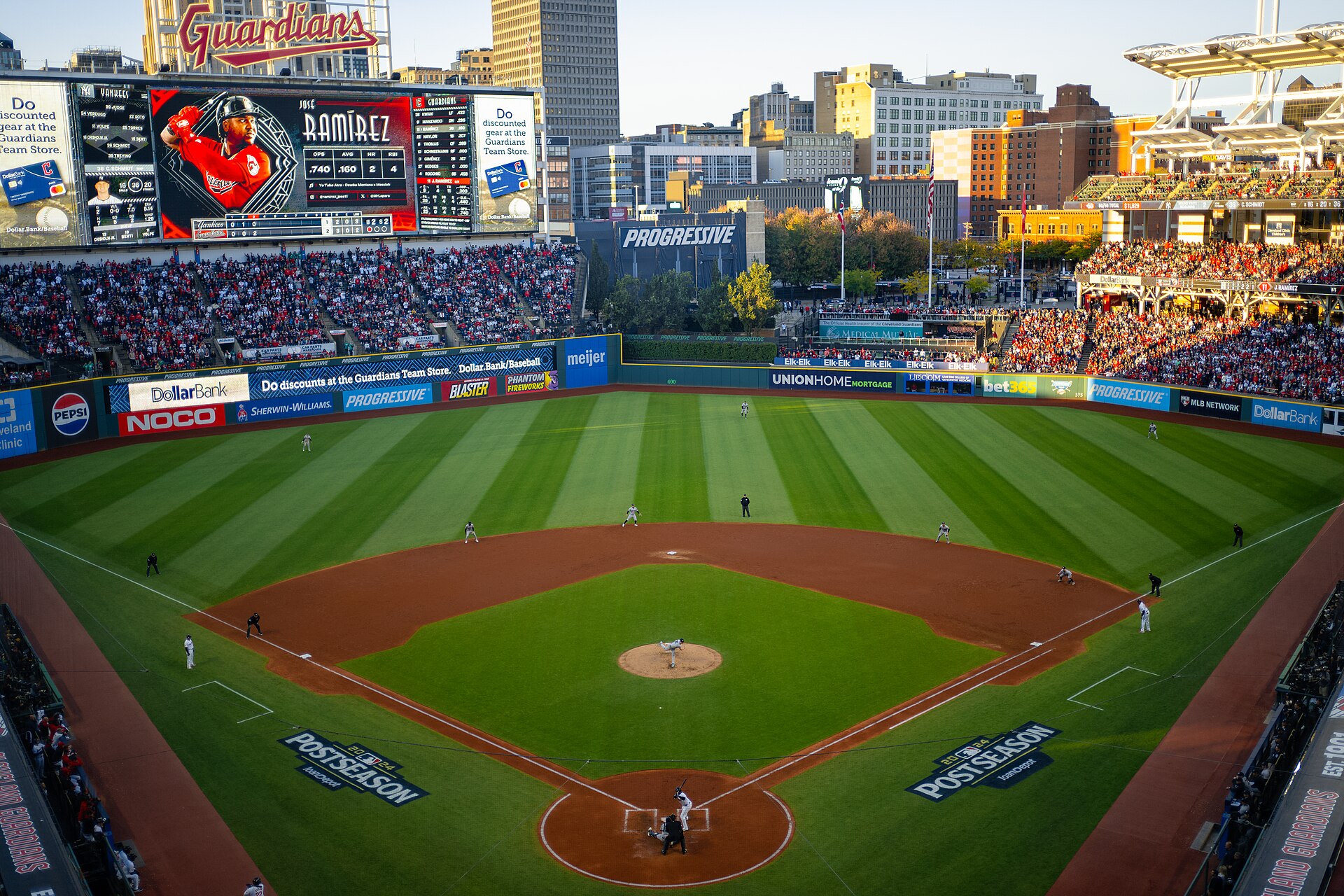 Progressive Field, home of the Cleveland Guardians