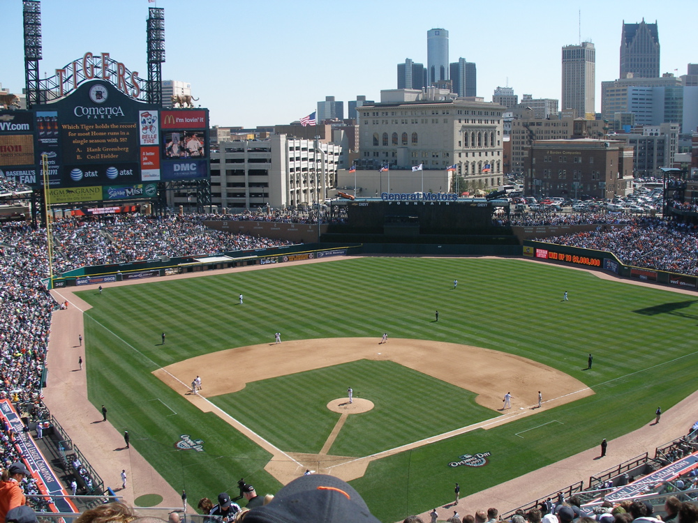 Comerica Park, home of the Detroit Tigers