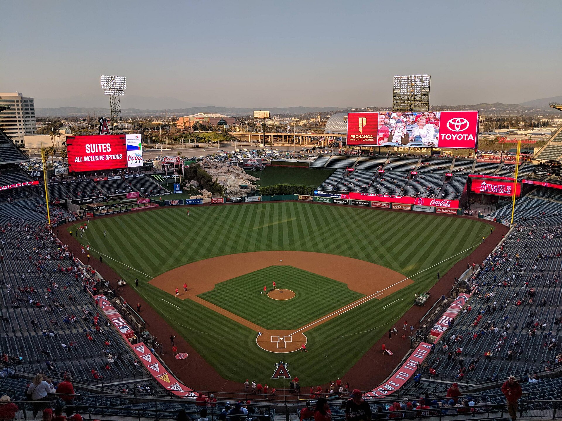 Angel Stadium, home of the Los Angeles Angels