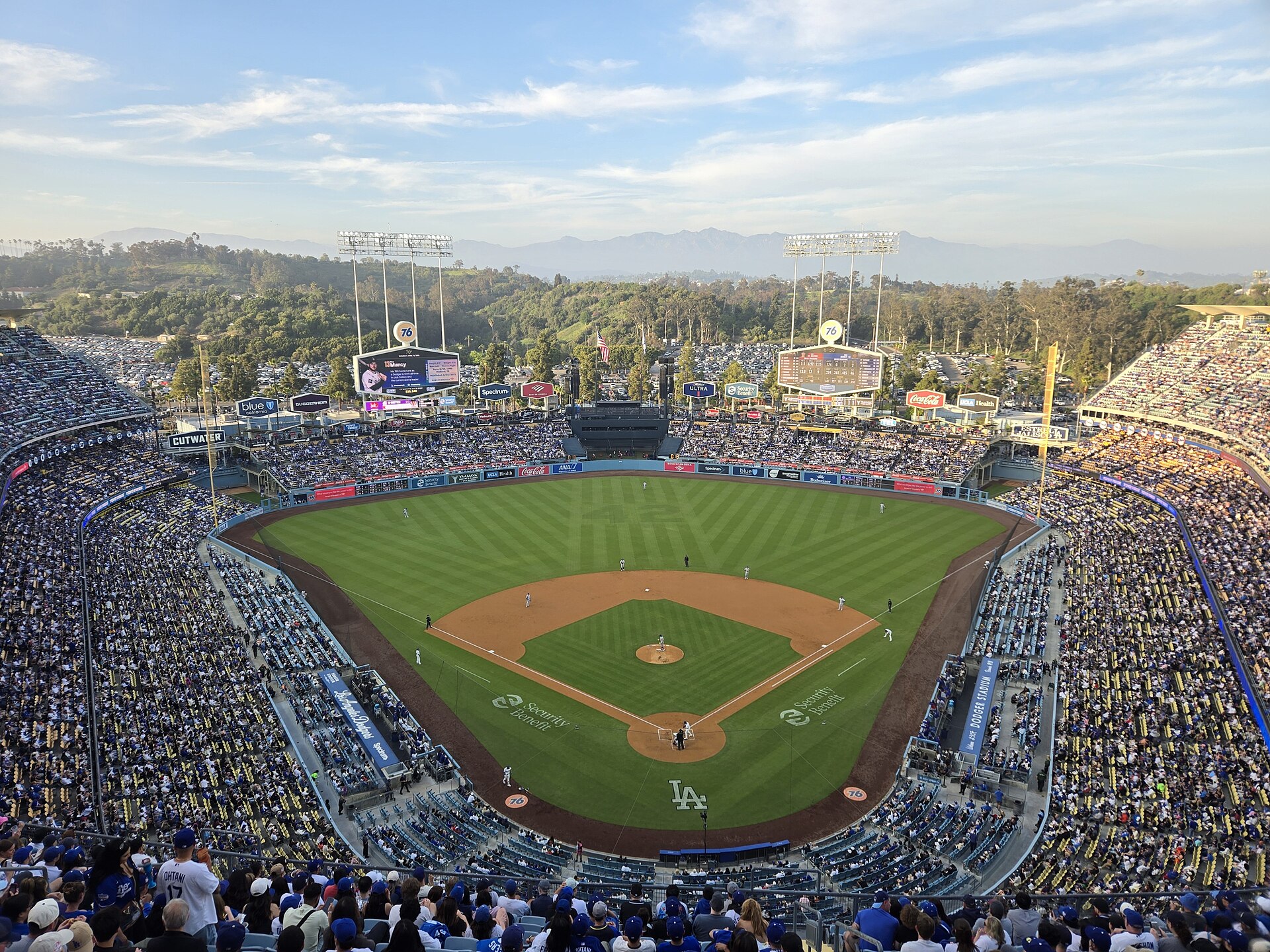 Dodger Stadium, home of the Los Angeles Dodgers