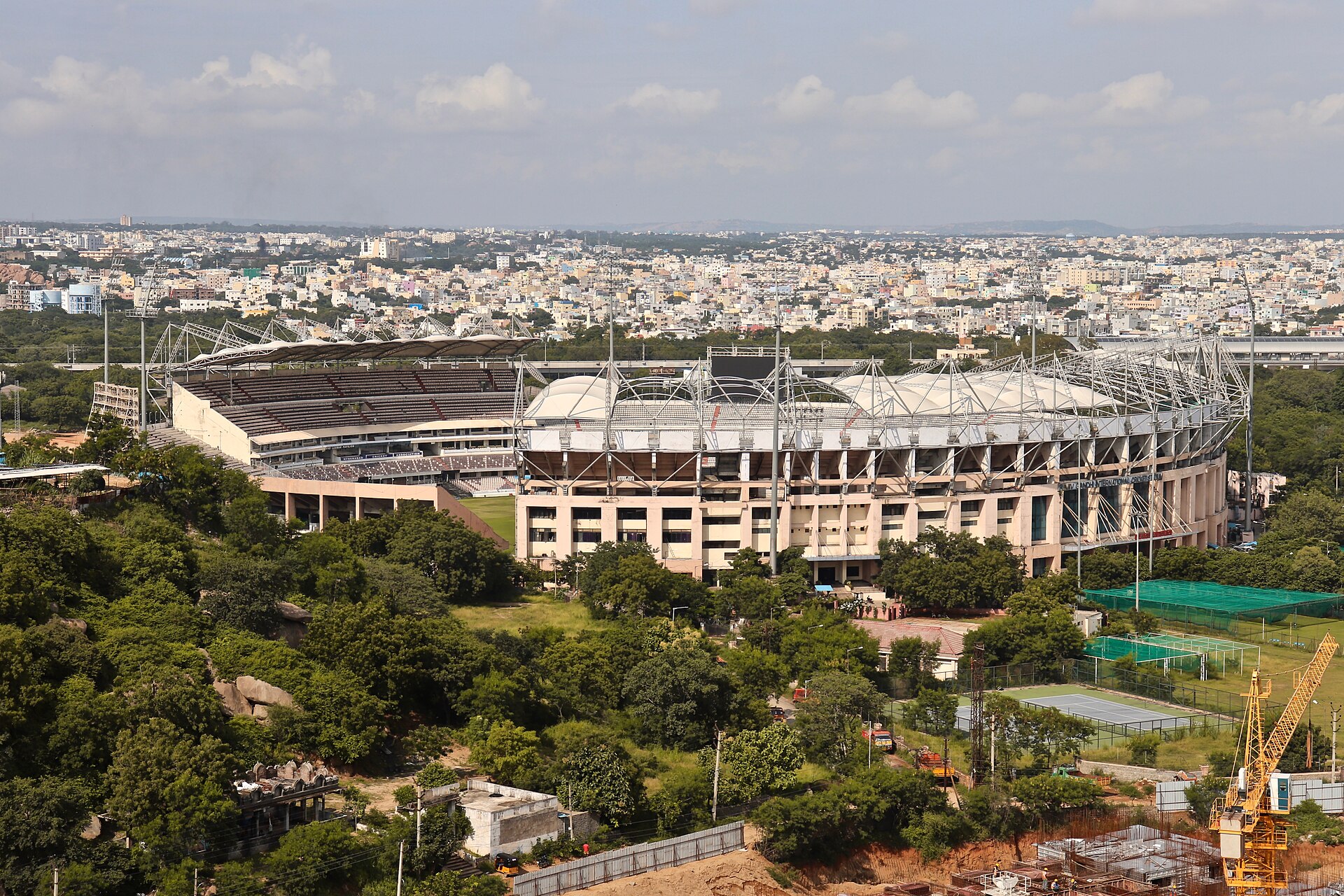 Rajiv Gandhi International Stadium at Uppal, Hyderabad.