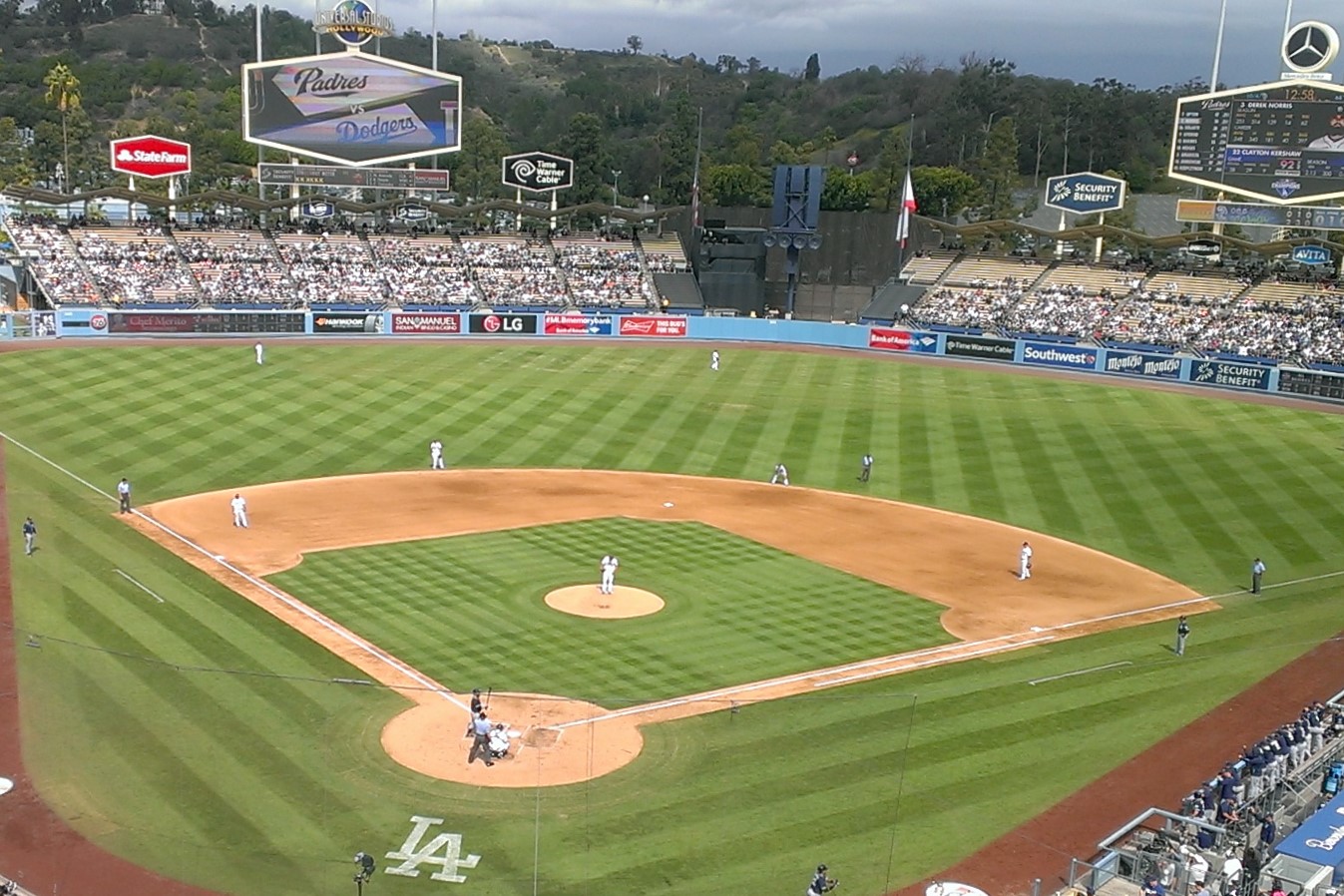 Dodger Stadium viewed from the upper deck