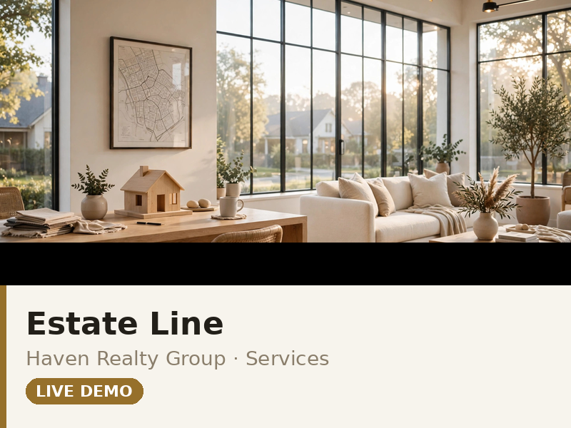 Estate Line theme demo — premium real estate page