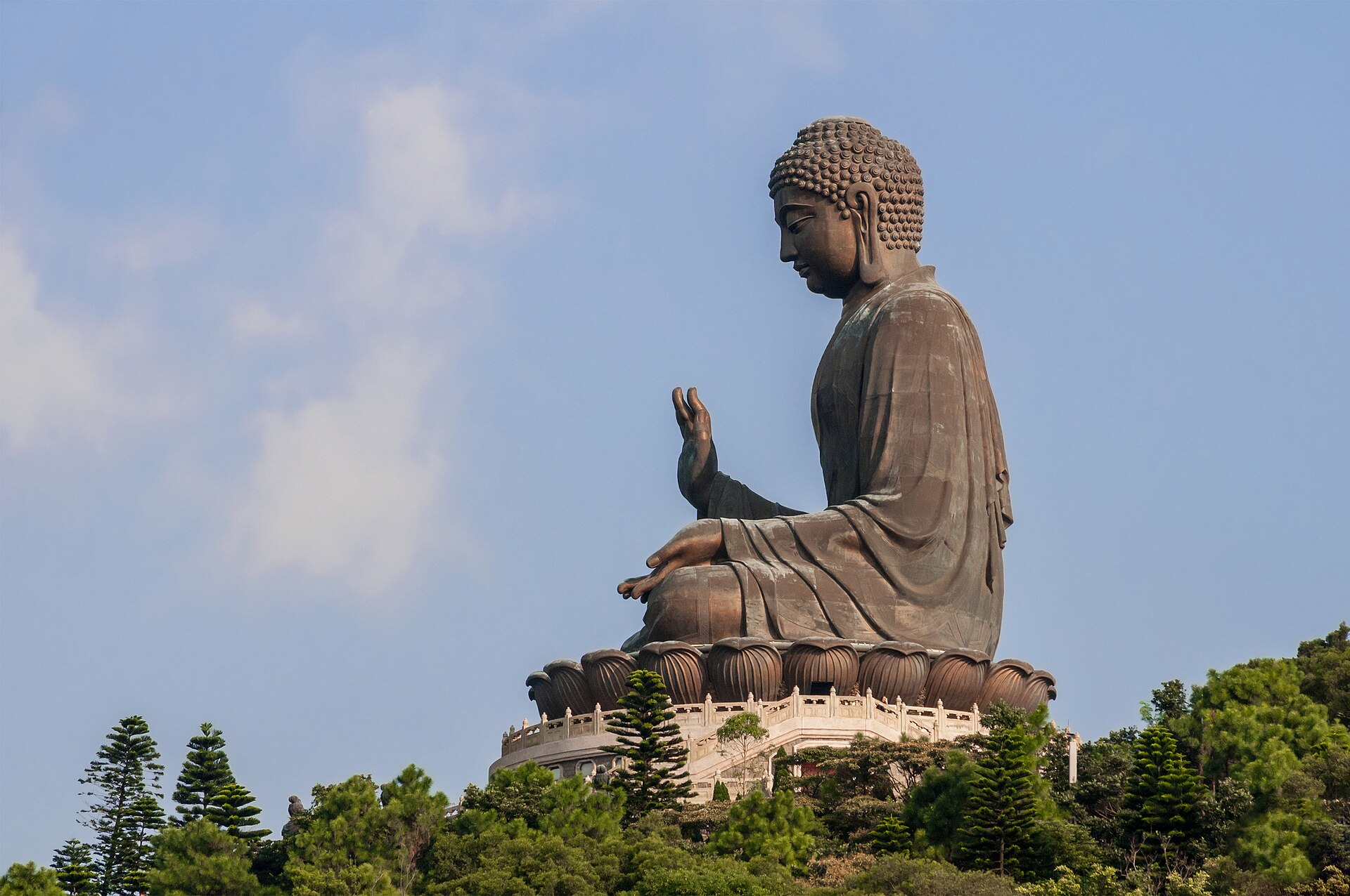 The Big Buddha on Lantau: the islands are a ferry ride away.