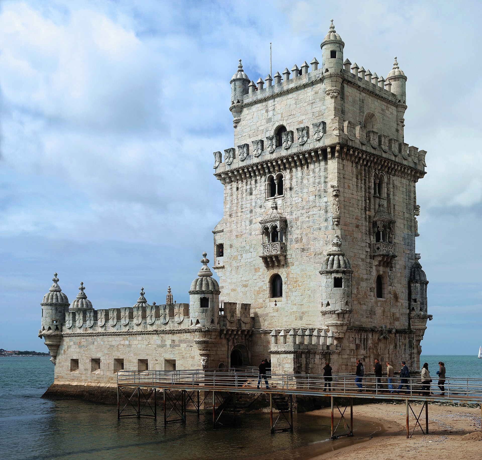 Belém Tower: and the original custard tarts nearby.