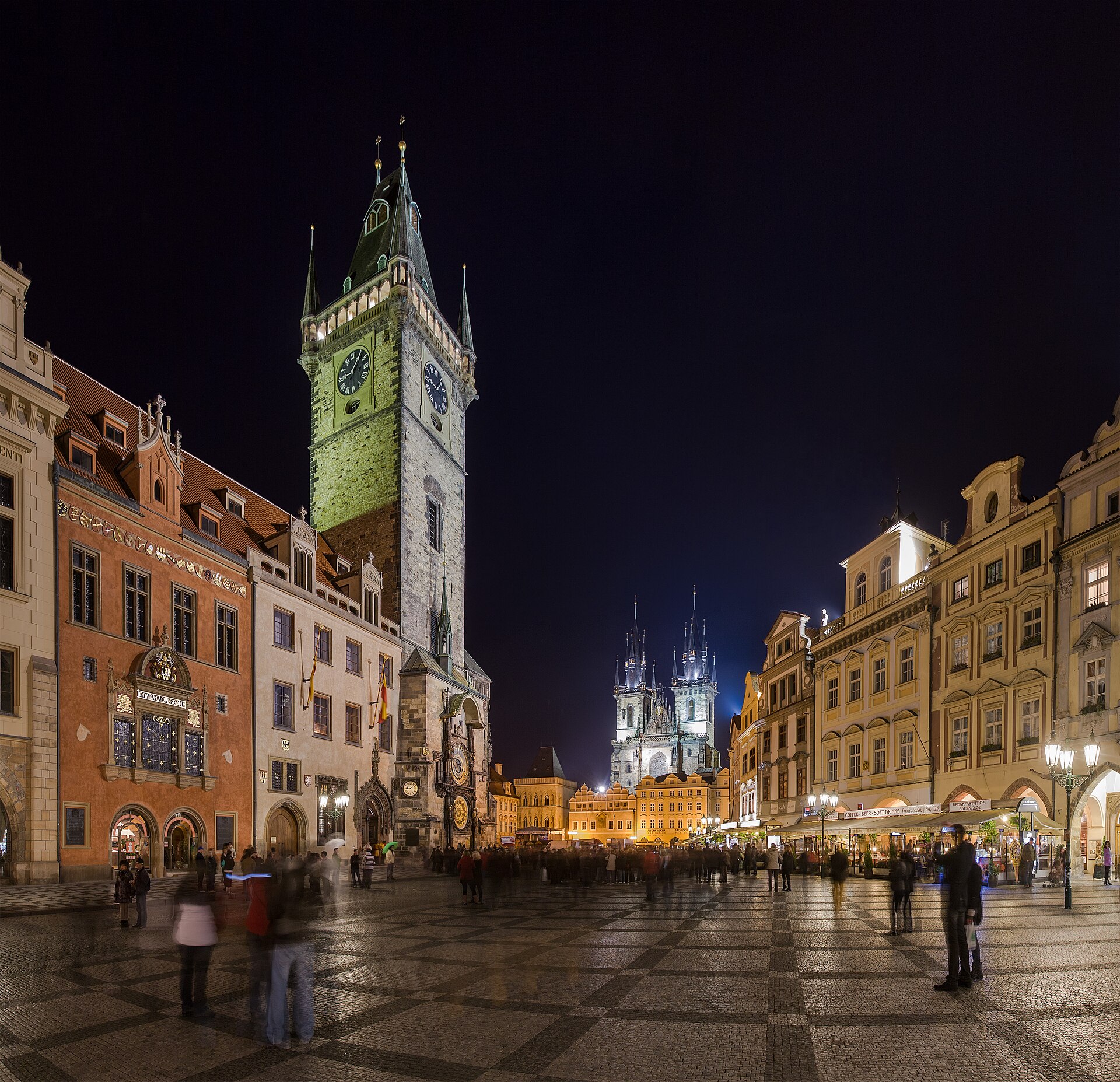 Old Town Square: the Astronomical Clock tower has the real view.