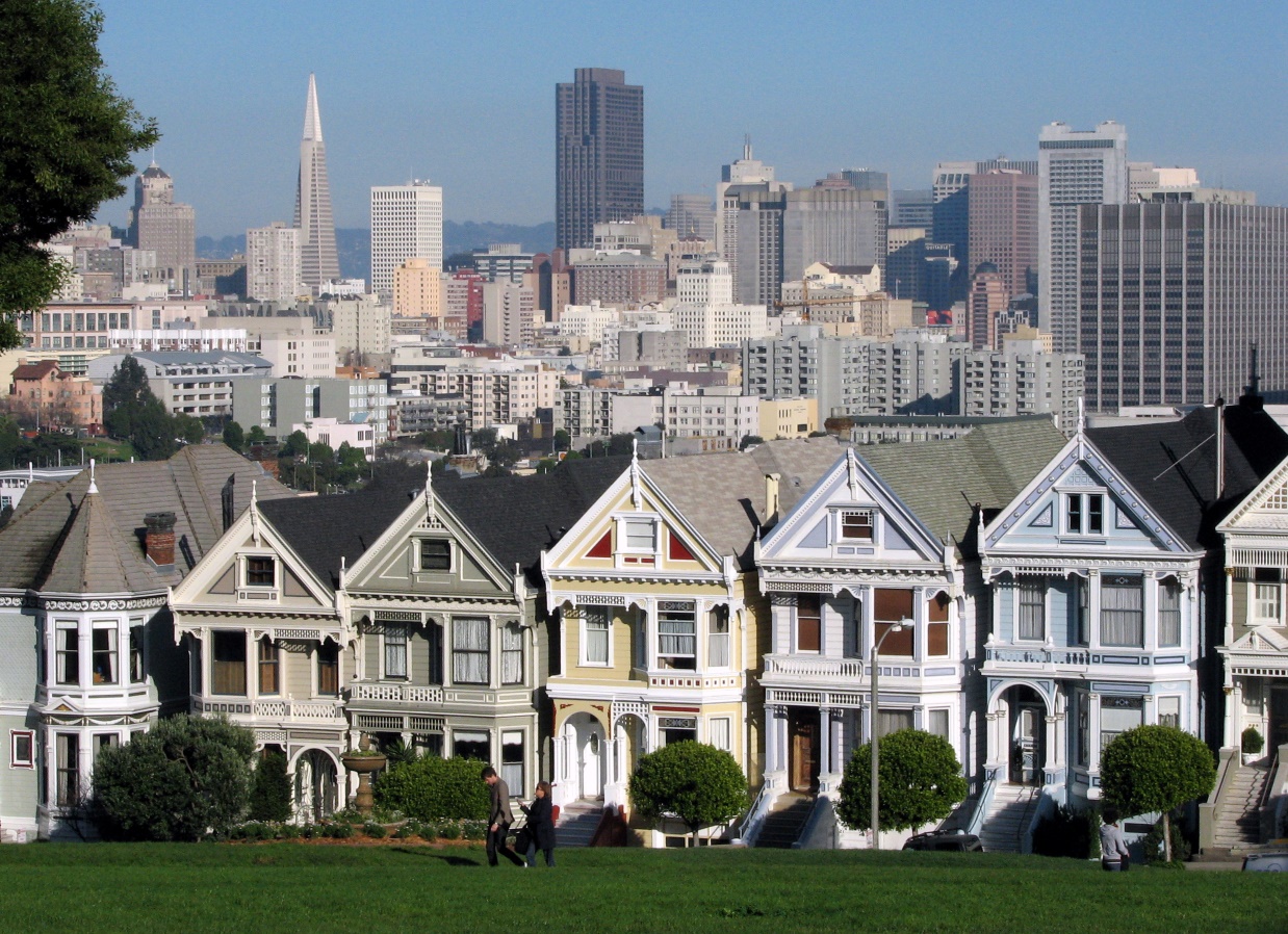 The Painted Ladies: the postcard view, best in the afternoon light.